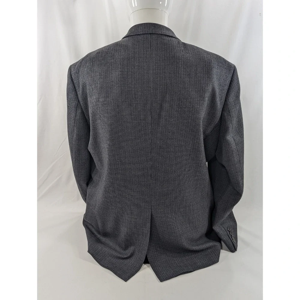 Chaps Ralph Lauren Blazer Suit‎ Jacket Soft Wool Birdseye Blue 48L *Small Hole